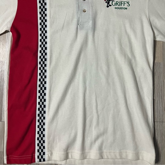 Vintage Speed Zone Race Gear Griff’s Houston Irish Pub Promo Polo Shirt Size M - Picture 2 of 6